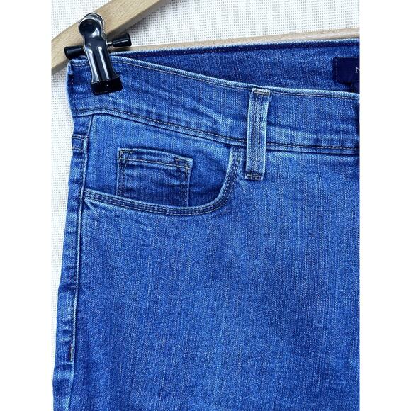 NYDJ Jeans Womens Size 12 Blue Cropped Bedazzled Cuffed Stretch - Picture 5 of 15
